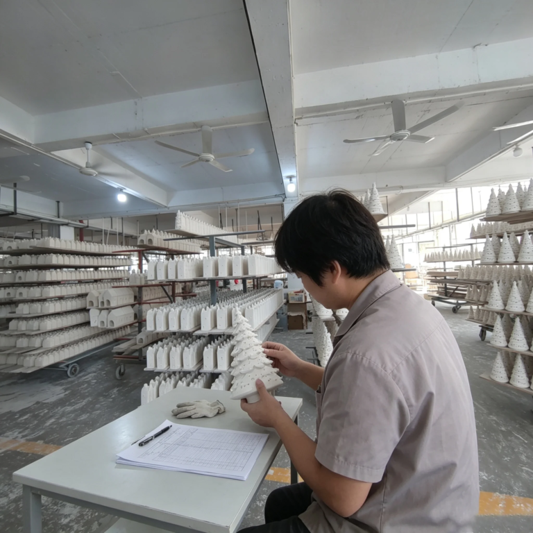 Ceramic quality inspection with precision measuring tools