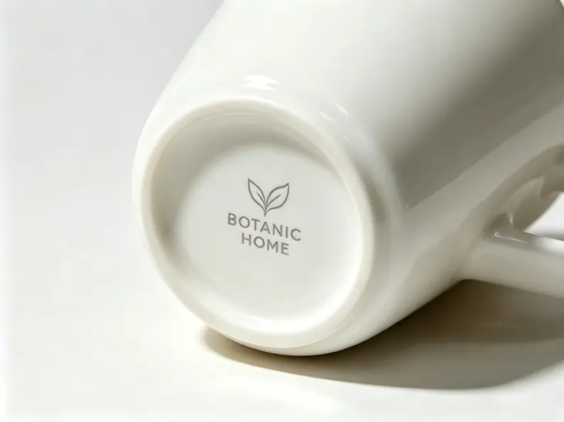 Custom brand logo printing on ceramic products, OEM branded tableware and decor by TYY china