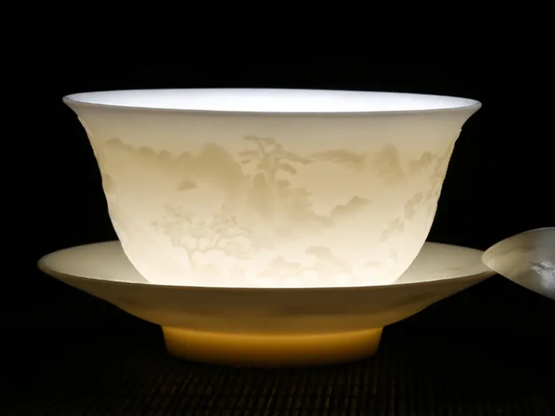 Embossed relief ceramic decoration, 3D textured surface patterns on pottery by TYY china